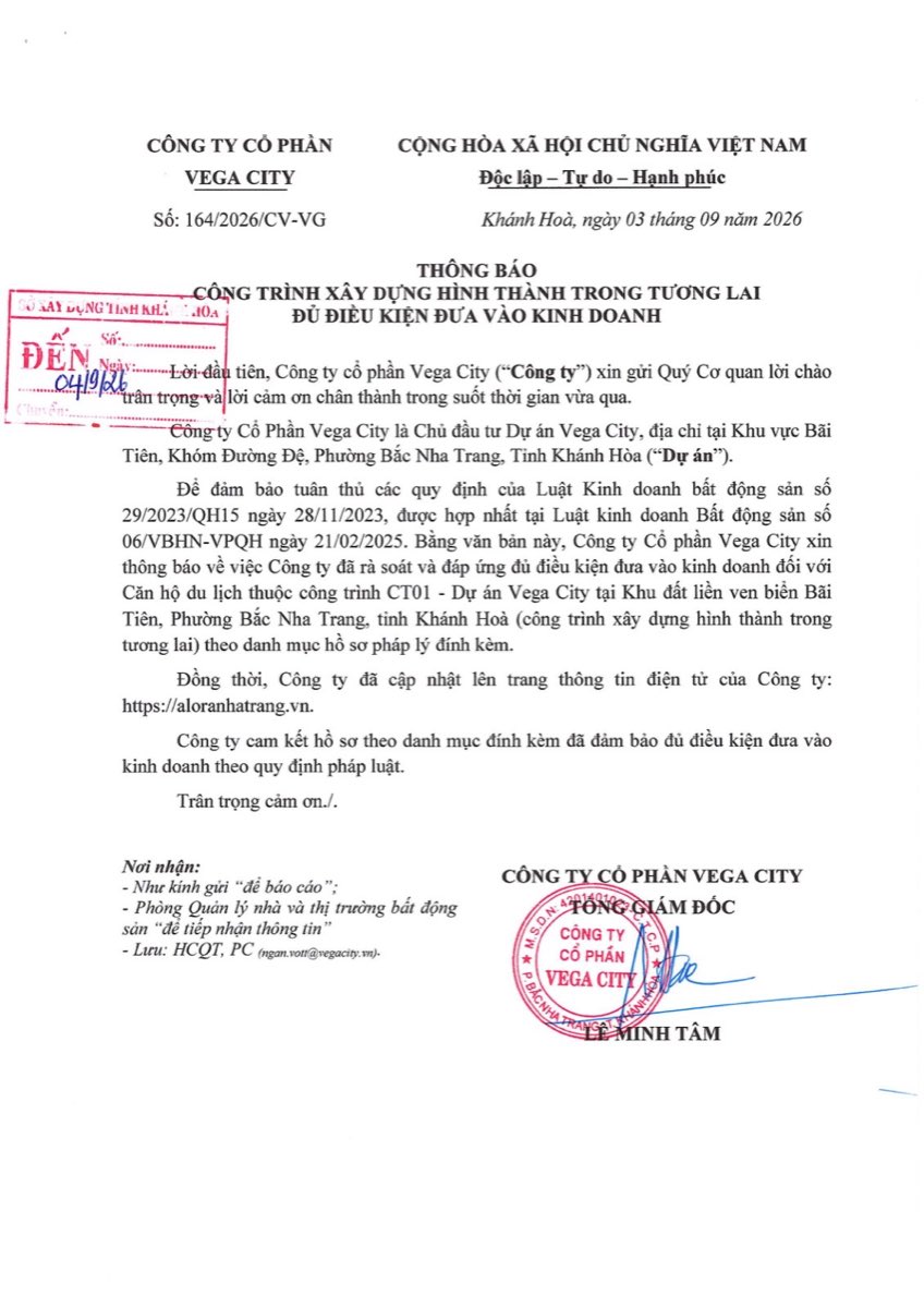 Thông báo 164