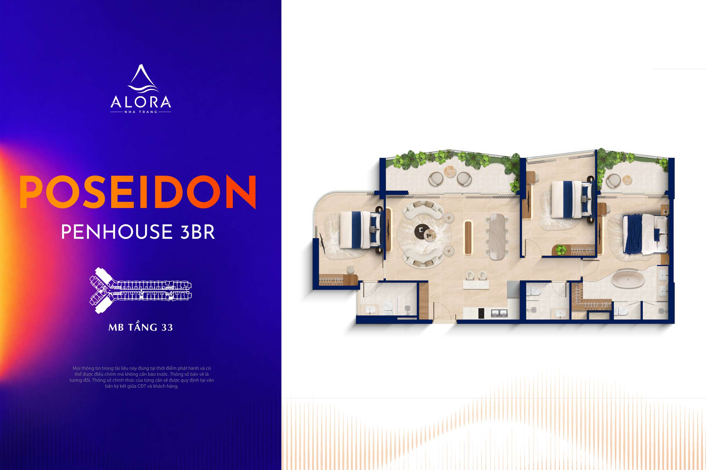 Layout POSEIDON · Penthouse 3PN