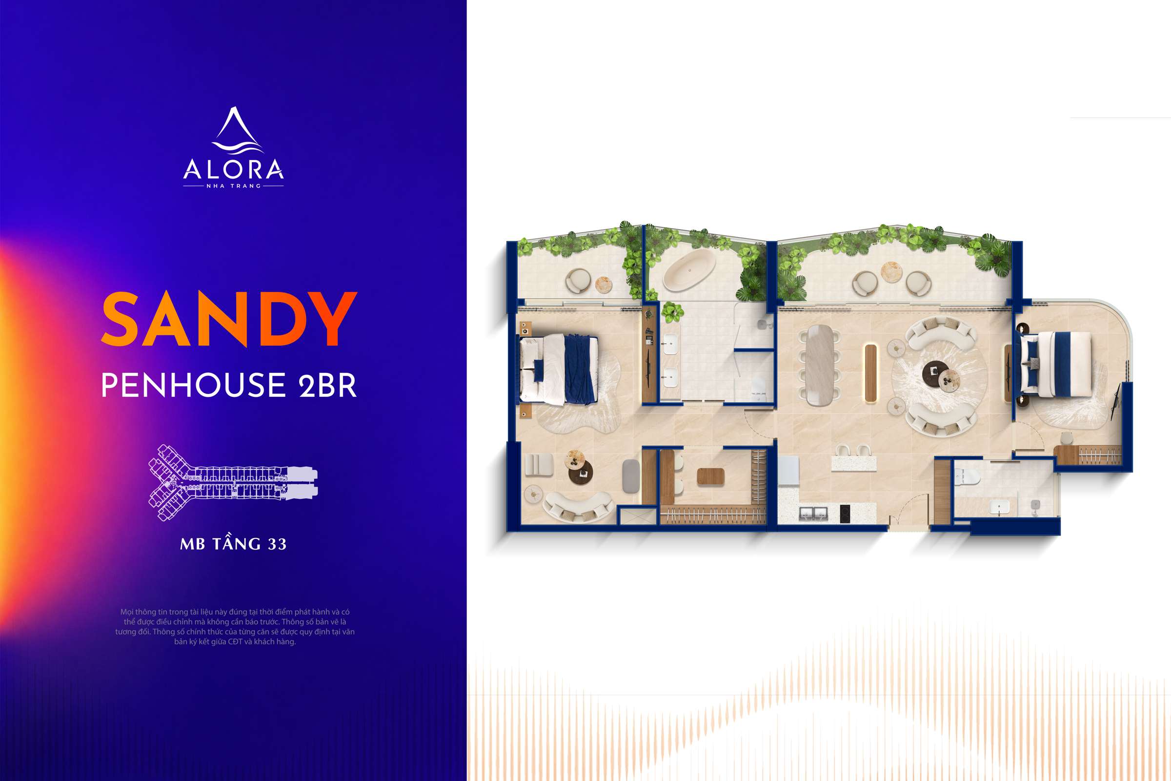 Layout SANDY · Penthouse 2PN