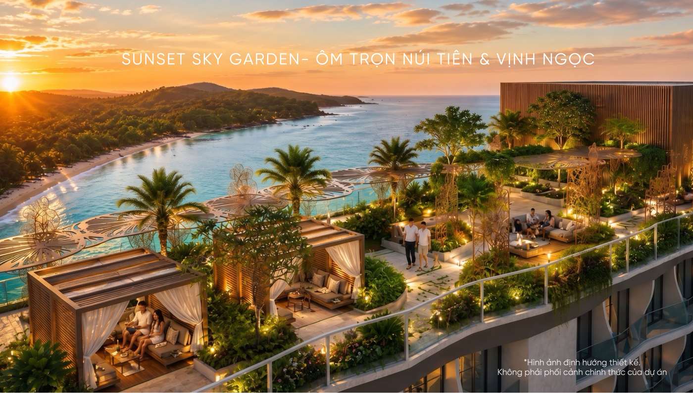 Sunset sky garden